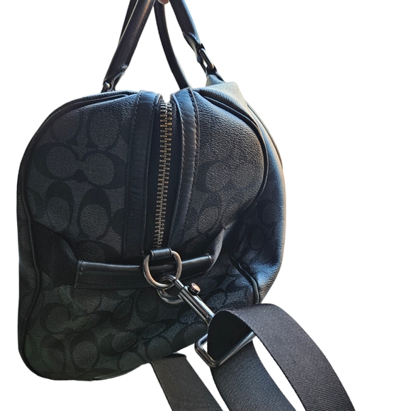 Luxury Authentic Leather Coach Gym Duffel Bag - Picture 1 of 5